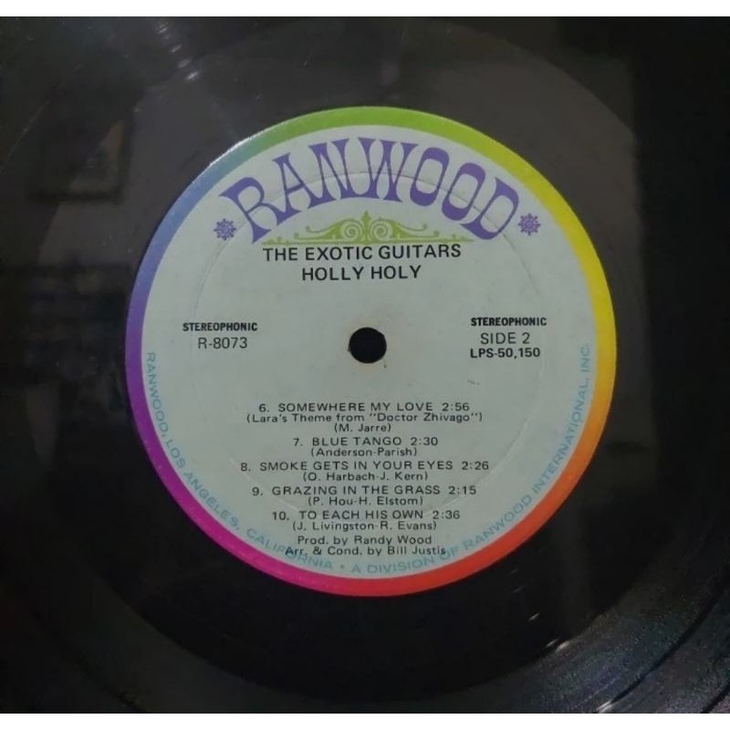 Vinyl Piringan Hitam 12 inch The Exotic Guitars-Holly Holy