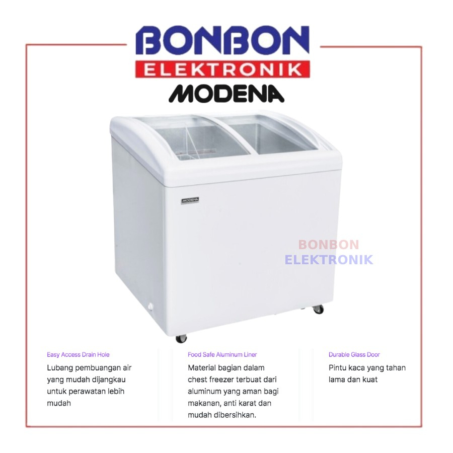 Modena Chest Freezer 256 Liter MC 0260 W / MC0260 Cooler Box