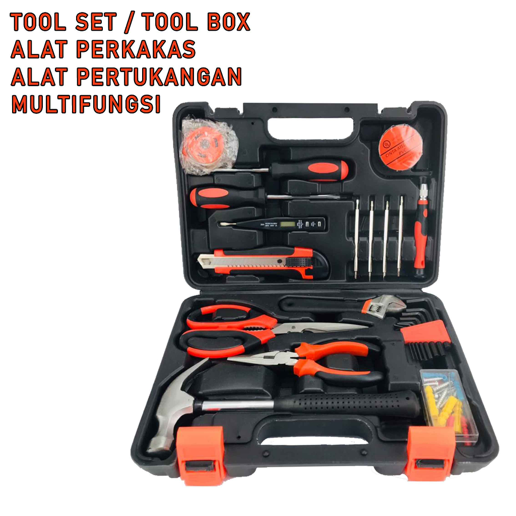 Perkakas Tukang* Tool Box* Alat Pertukangan Sedang* Tool 1 Set