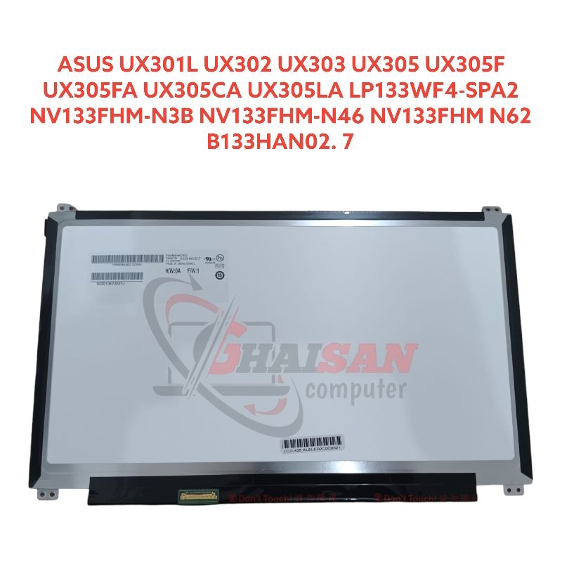 LED LCD 13.3 SLIM 30PIN FHD FOR ASUS UX301L UX302 UX303 UX305 UX305F UX305FA UX305CA UX305LA LP133WF
