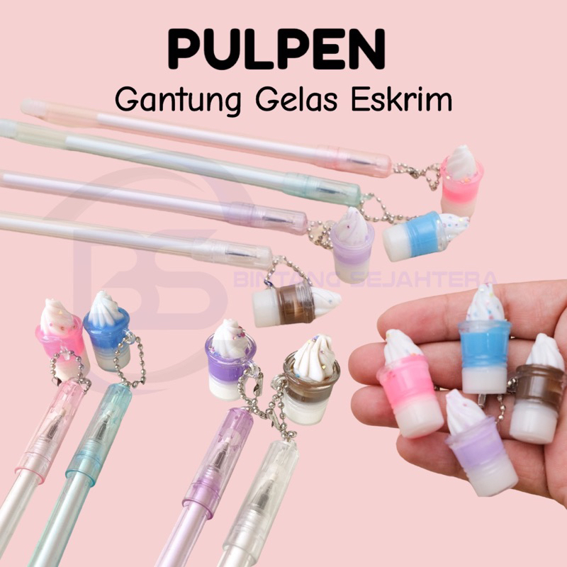 

1 Pcs - Pulpen Gel Gelas Eskrim / Satuan Pulpen Gelas Eskrim