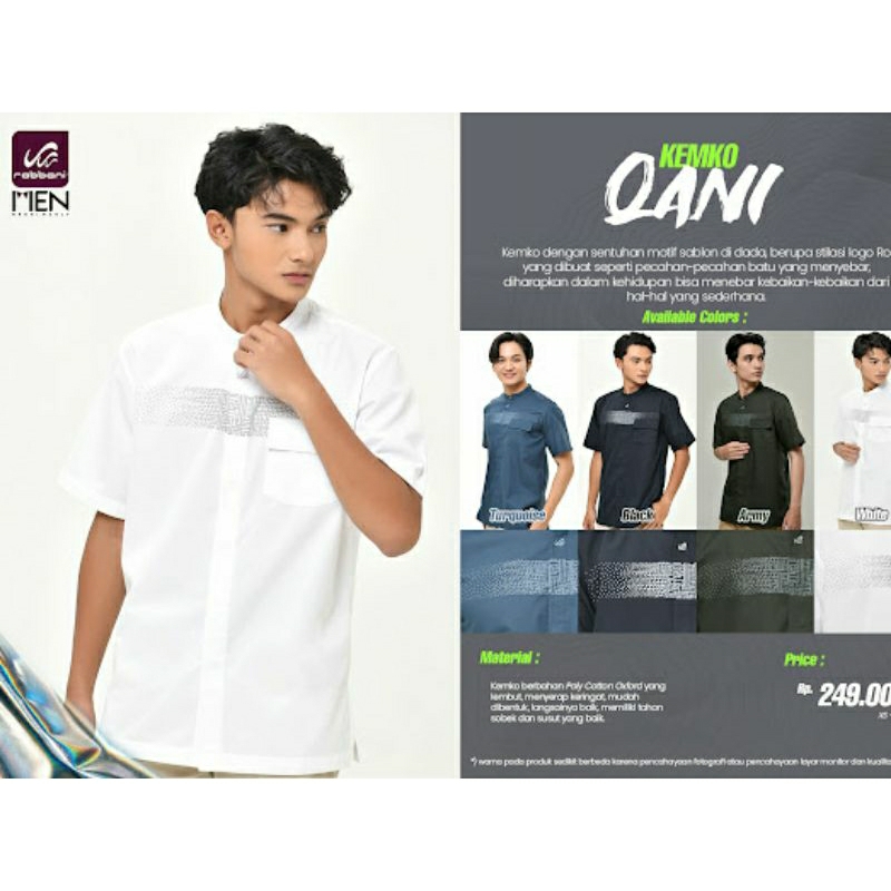 Kemko Qani Rabbani - Kemeja Koko Terbaru - Baju Koko Rabbani Terbaru - Baju Koko Lengan Pendek - Kok