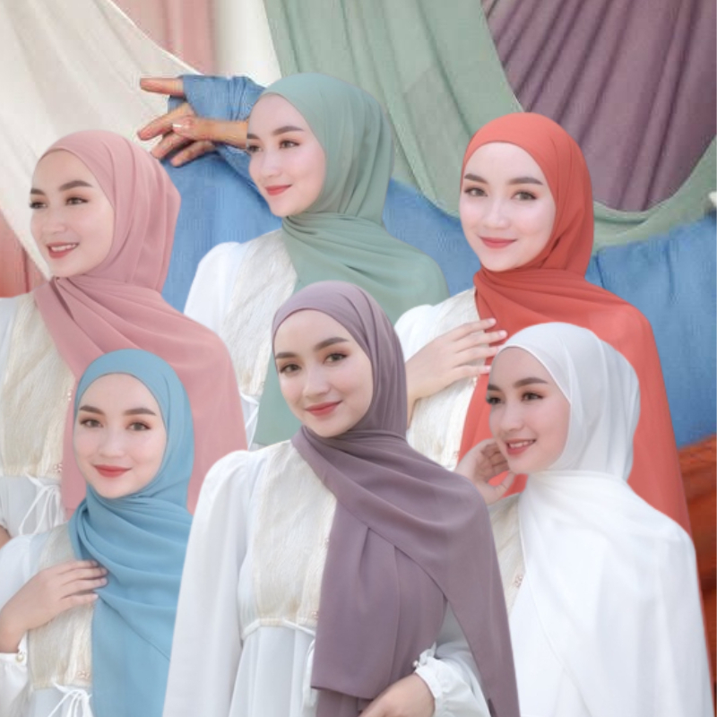 HIJAB PASHMINA CERUTY BABY DOLL PREMIUM 180X75 CM / BISA [COD] [GRAB] [GOJEK] / GROSIR RESELLER