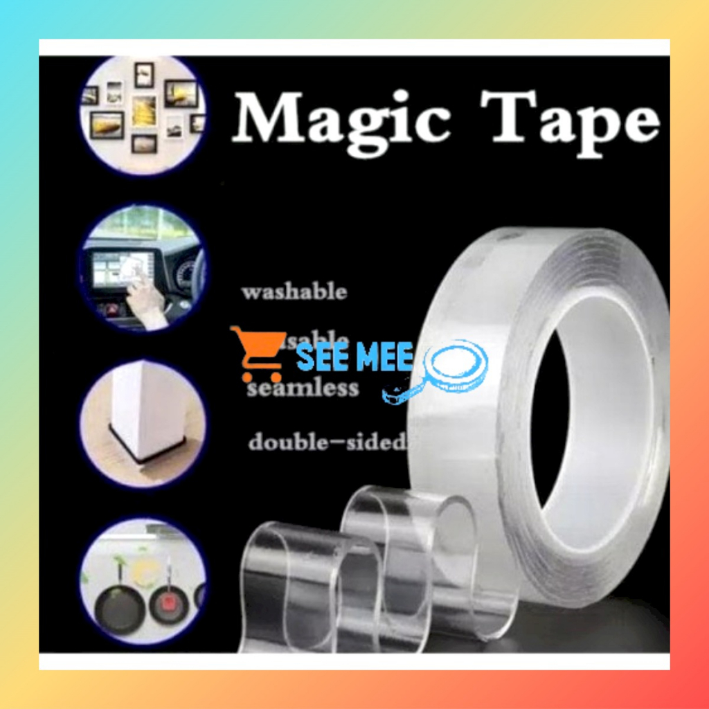 

( SEE ) DOUBLE TAPE NANO BENING TRANPARAN 1M / NANO TAPE 1 METER / DOUBLE TAPE AJAIB ISOLASI BENING