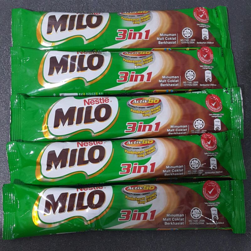 

Milo Malaysia 3in1 Sachet eceran harga per 1pcs