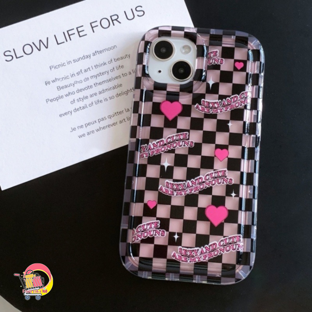 SS824 SOFTCASE AIR BAG LOVE GRID FOR IPHONE 6 6S 7G 8G 6 PLUS 7+ 8+ X XS XR 11 12 13 14 15 16 PROMAX