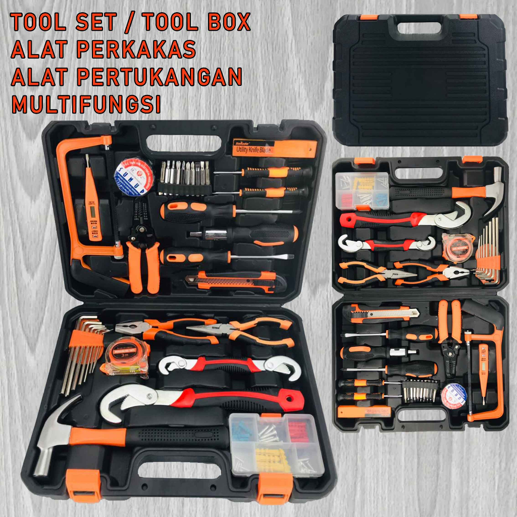 Perkakas Tukang* Tool Box* Alat pertukangan Multifungsi* Tool 1 Set