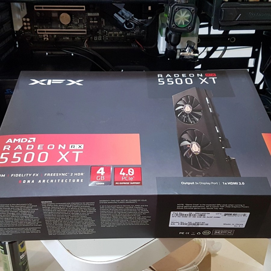 Radeon RX 5500 XT DDR6 OC GPU VGA Card RT5500XT 4GB