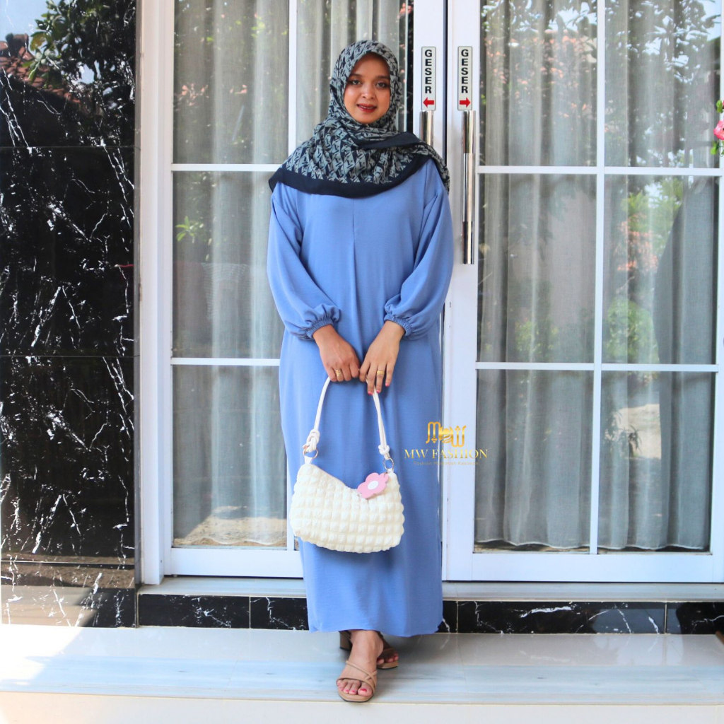 MAWADDAH  Kaftan Crinkle Airflow Terbaru /Daster Gamis Crinkle Airflow /Home Dress Crinkle /Gamis Cr