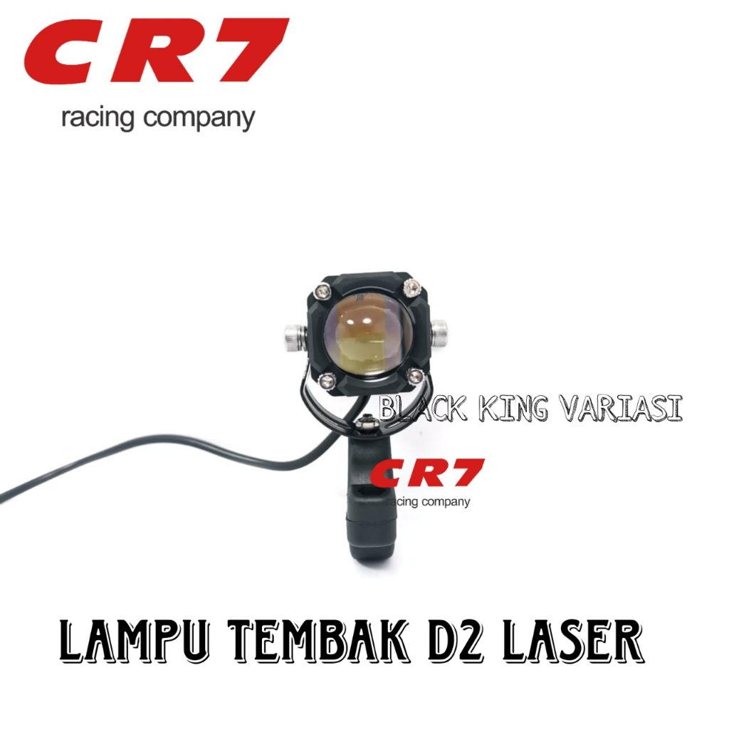 Lampu Tembak SQL 1 Mata Lampu Tembak Laser LED D2 Mini Kotak 2 Warna High Low Putih Kuning Waterpoof Lampu Sql CR7 Plus Senja