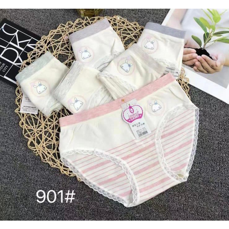 1 LUSIN Celana dalam Wanita IMPORT Super LEMBUT / CD Dalaman Cewek MOTIF Lucu  / CD Model KOREA