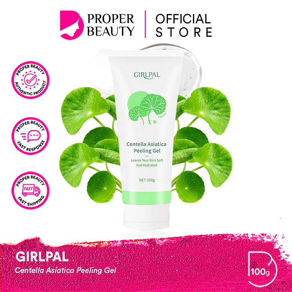 GIRLPAL Centella Asiatica Peeling Gel China / Eksoliasi Kulit 100g / Leaves Your Skin Soft And Hydrated / Mengangkat Sel Kulit Mati Komedo / Mencerahkan Exfoliating Exfoliator Peel Scrub Tubuh / Skincare Face Body Care / Girl Pal Series Aloe Vera Rose