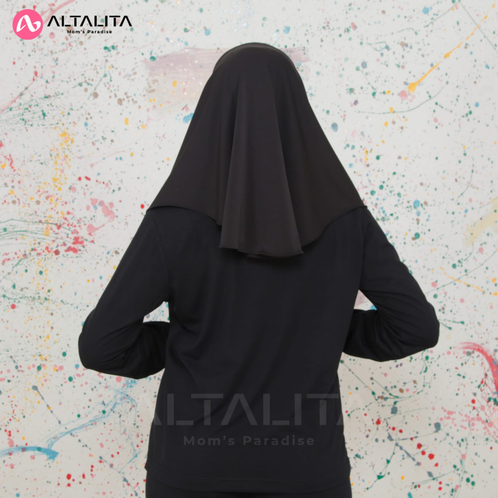 Altalita - Kerudung Bergo Qiara Penguin Size S Jilbab Sport Instan Menutup Dada Terbaru Hijab Jersey Instan Premium Cocok Untuk Sekolah Olahraga Volly Futsal Senam dan Sehari-Hari