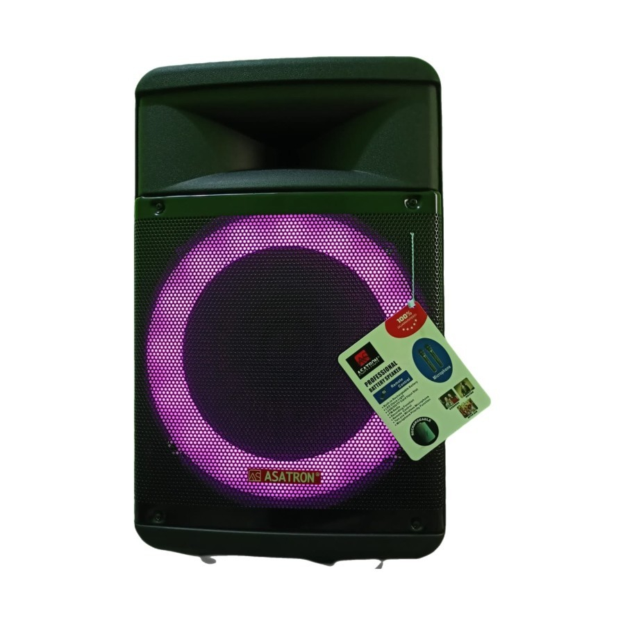 ASATRON SPEAKER PORTABLE 12 INCH PUMA 2 MIC WIRELESS SPEAKER ASATRON PUMA