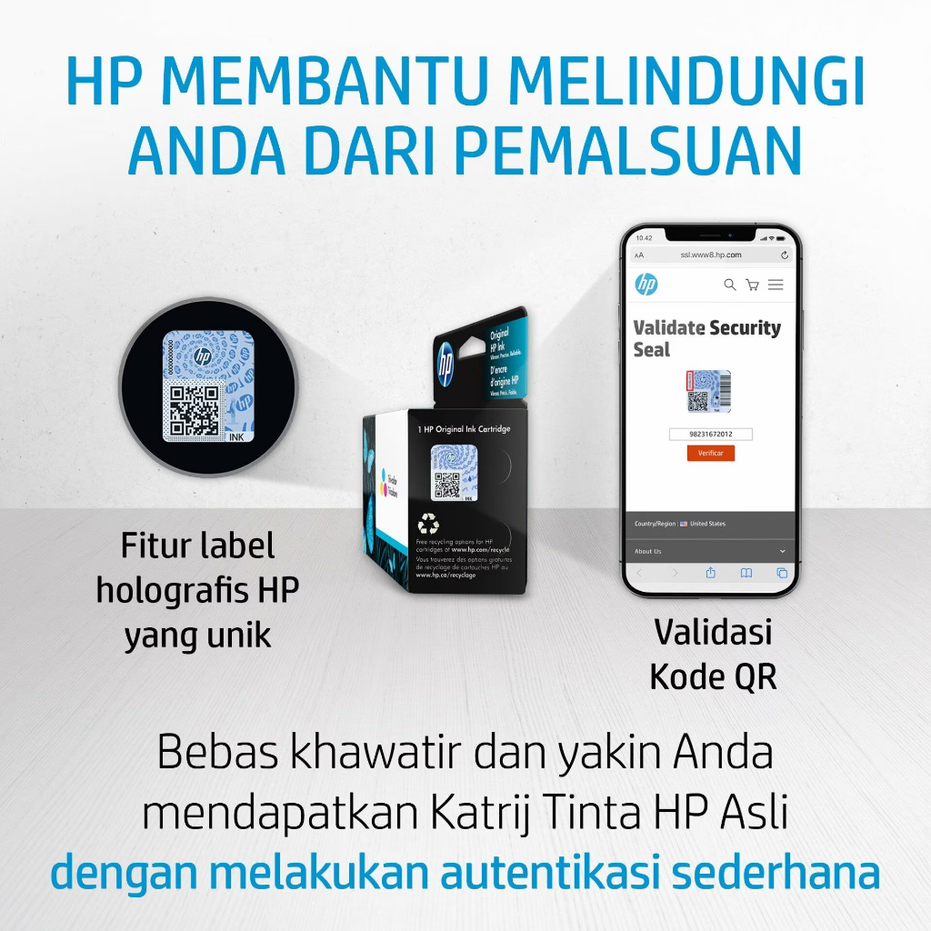 Tinta HP Cartridge 682, 680, 678 Original Asli black dan tri color