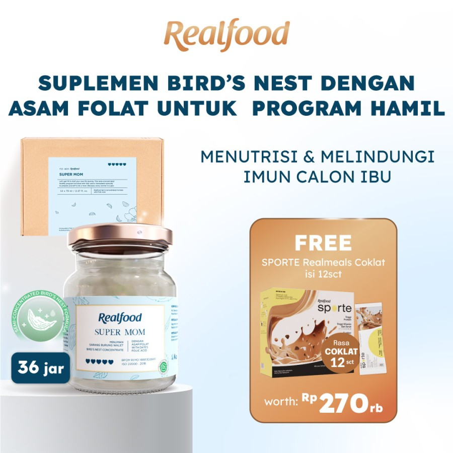 

Realfood Bundle Super Mom Birdnest Asam Folat Vitamin Promil Bumil