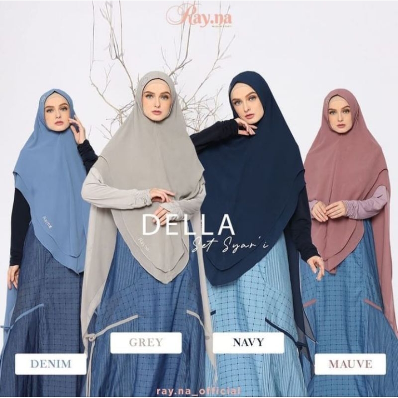 Della set syar'i original rayna gamis muslimah