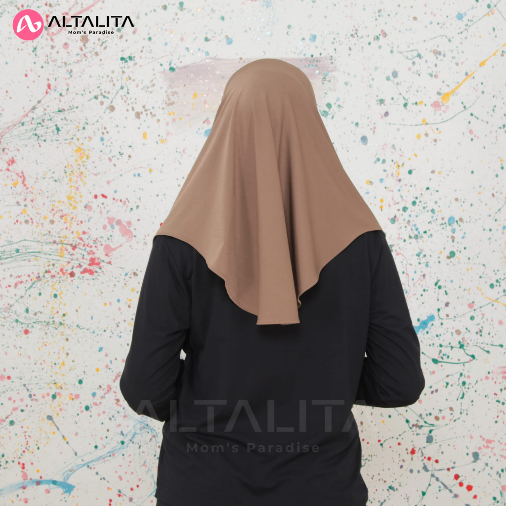 Altalita - Hijab Bergo Instan Qiara Penguin Size S Kerudung Sport Jersey Premium Jilbab Instan Menutup Dada Terbaru Cocok Untuk Sekolah Olahraga Volly Futsal Senam dan Sehari-Hari