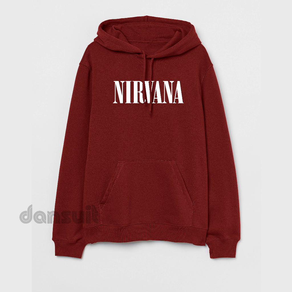 Sweater Hoodie Pria/Wanita Size M - XXXL  Sweater Hoodie Distro NIRVANA Bahan Fleece Tebal Premium