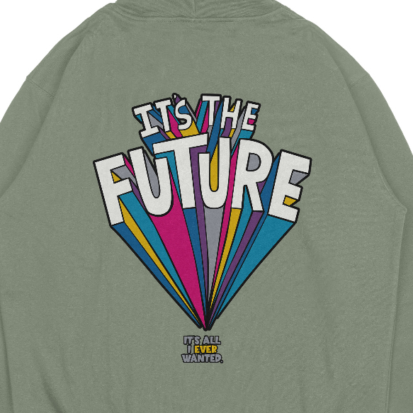 DEZIROSE - Hoodie It's The Future Sweater Hodie Pria &amp; Wanita Distro Fleece Tebal Size M-XXL