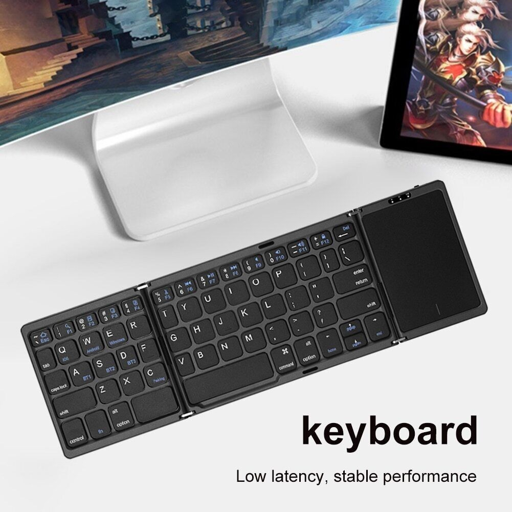 B089T - Universal Folding Portable Bluetooth Keyboard with Touchpad