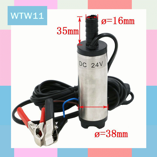 WTW Pompa Celup Mini 24V Model Colok Aki Untuk Sedot Solar Pompa Submersible Pump