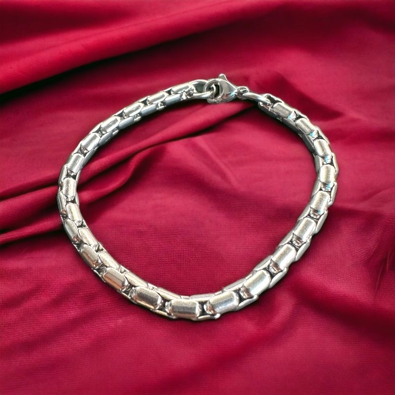 gelang tangan titanium model rolo panjang untuk pria wanita keren
