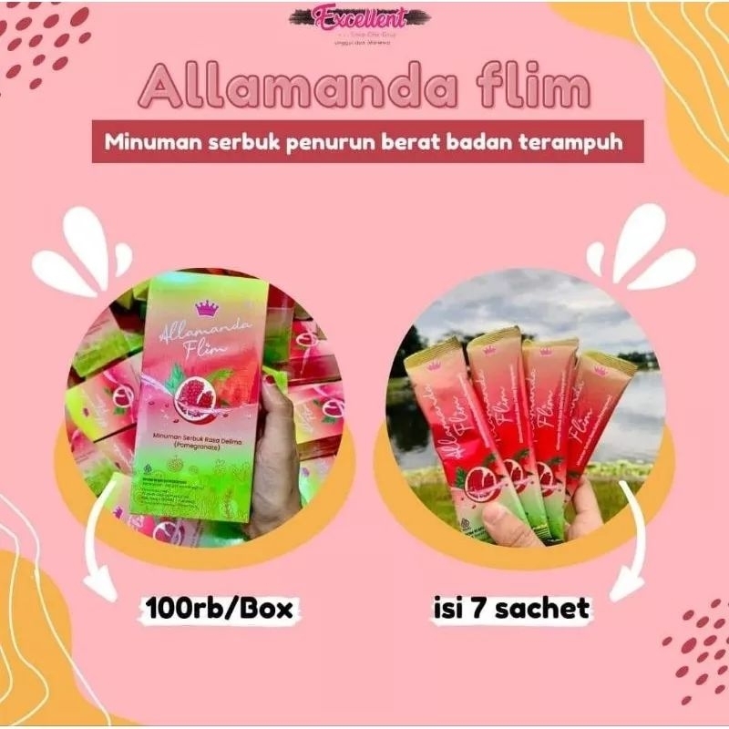 ALLAMANDA FLIM SERBUK PELANGSING PELUNTUR LEMAK HALAL BPOM | alamanda skin detox