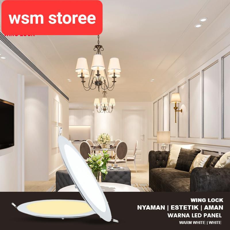 lampu downlight LED panel 12 watt ib bulat inbow