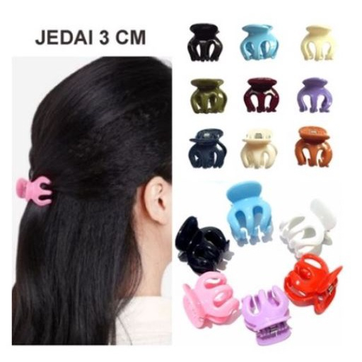 jedai mini jepitan badai rambut warna warni