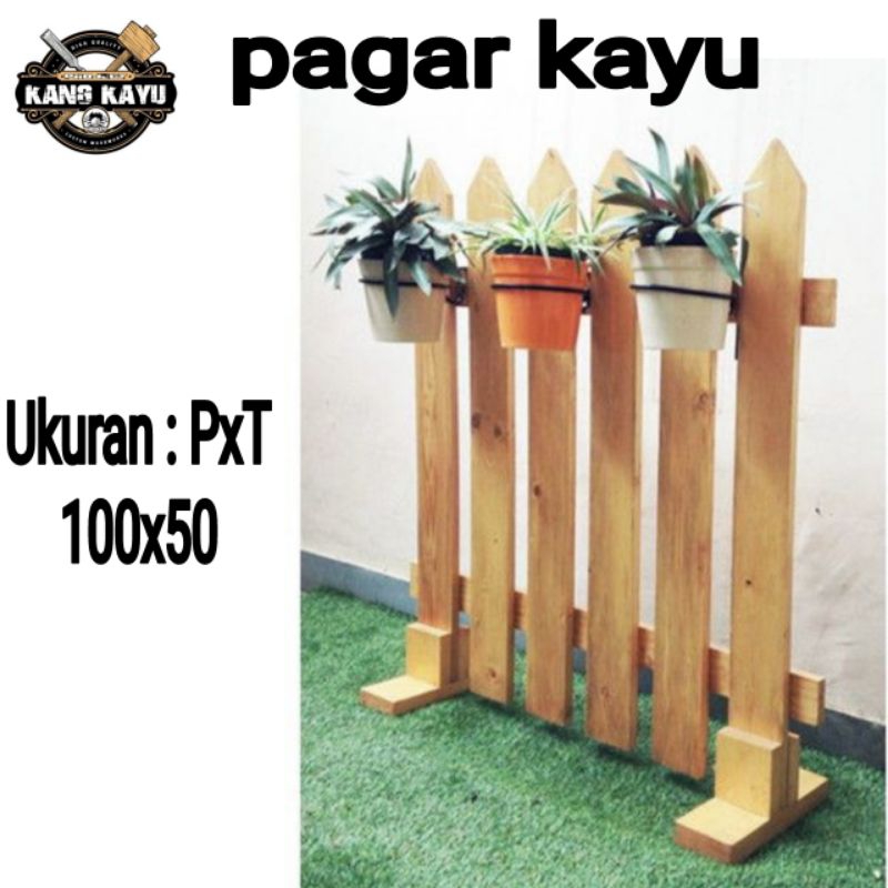 pagar kayu minimalis sekat pembatas ruangan  pagar tanaman home decor