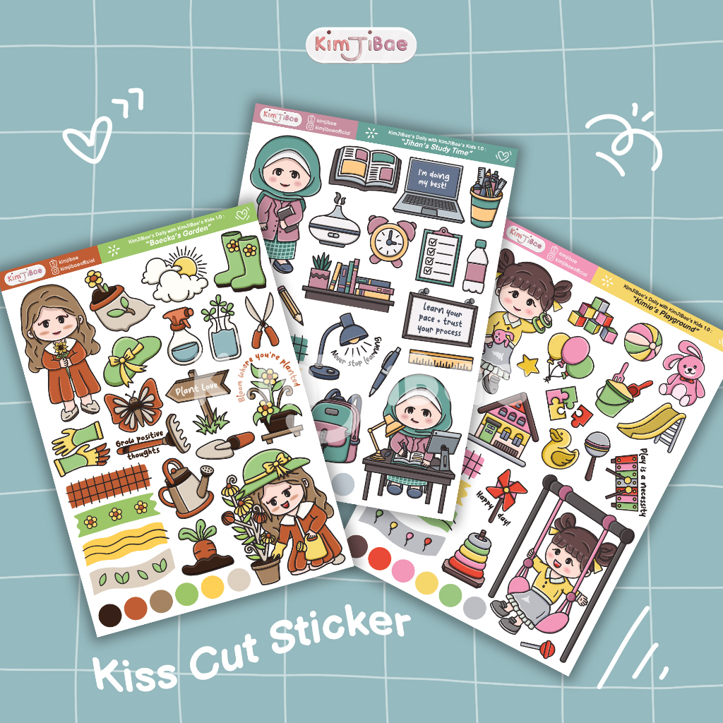 

Sticker KimJiBae's Kids, Stiker kegiatan sehari-hari, Stiker motivasi & produktif