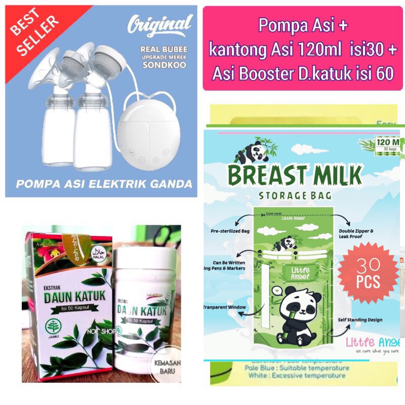 Paket Pompa Asi Real Bubble+kantong Asi+Asi Booster