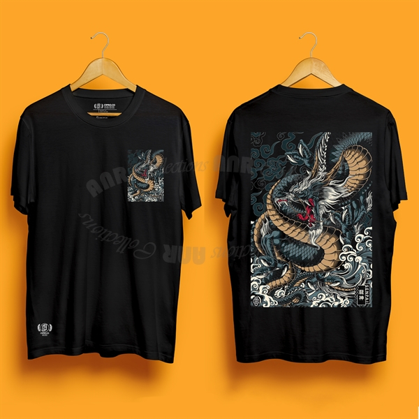 Kaos Distro Premium Pria Unisex Dragon Theme