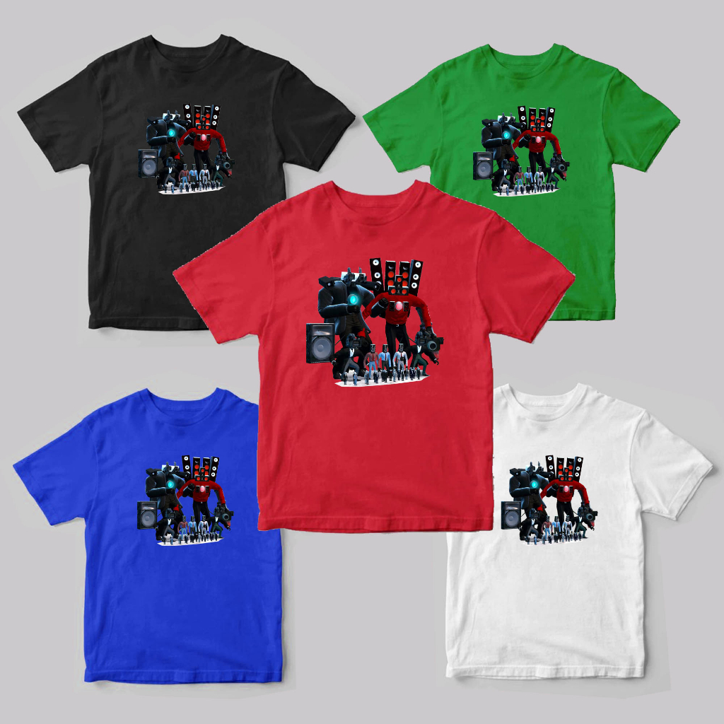 Kaos Anak Skibidi CameranMan Boss & SpeakerMan Boss Skibidi Toilet