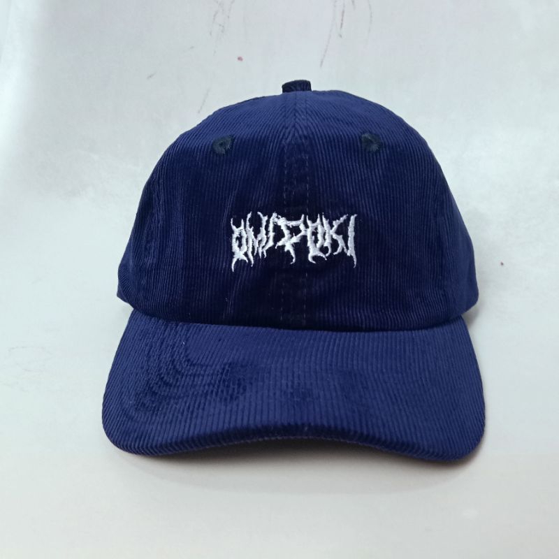 Topi Corduroy Navy Omidoki Topi Distro Pria