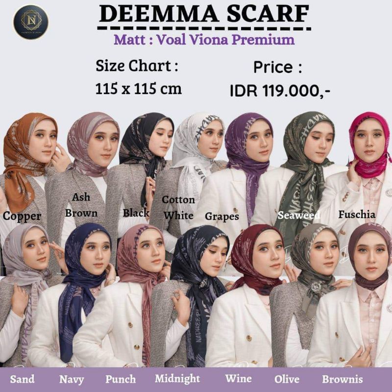 HIJAB MOTIF DEEMMA SCARF NADHEERA