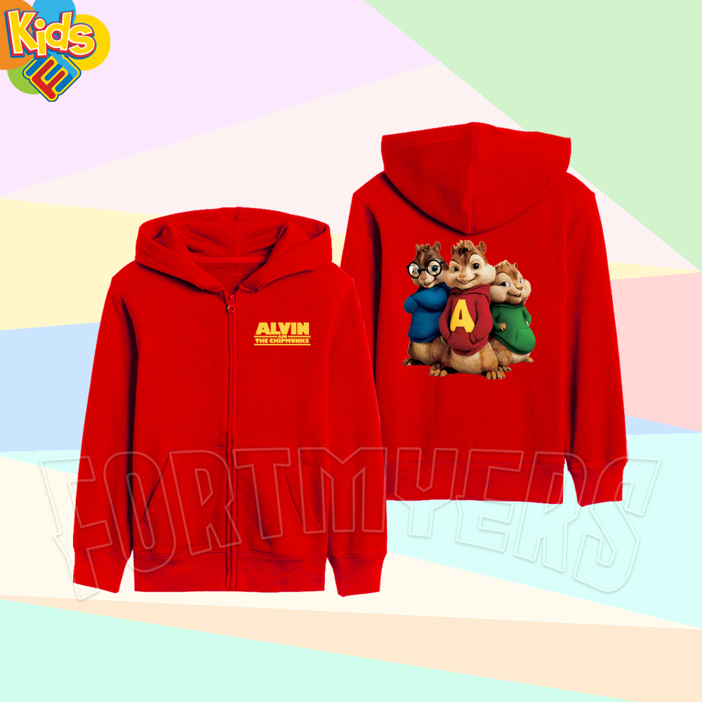 JAKET HOODIE ANAK ANAK ALVIN AND THE CHIPMUNKS FREE CETAK NAMA