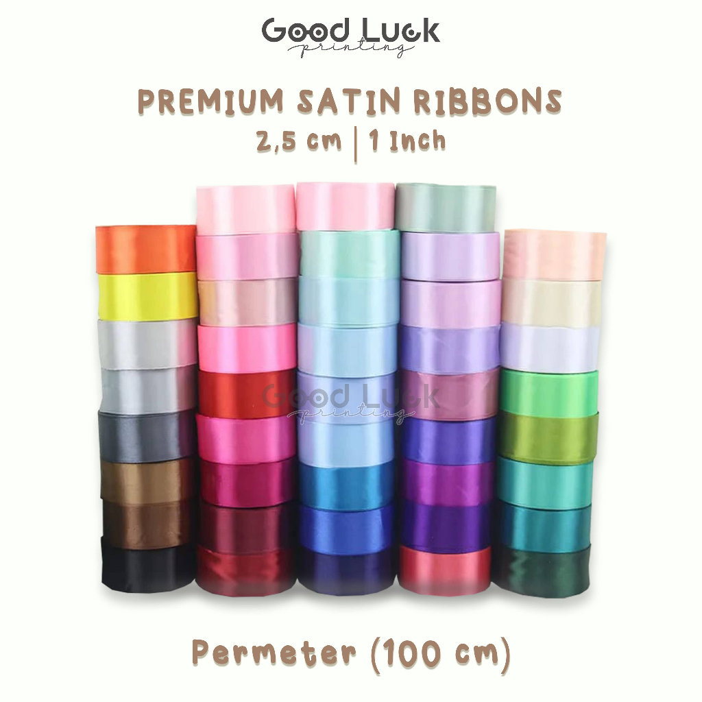

PITA SATIN WARNA PREMIUM SATIN RIBBONS 2,5 CM PACKAGING HAMPERS AESTHETIC HIASAN KADO GIFT PITA BUKET ECER PERMETER PITA KADO BUKET GIFT DEKORASI