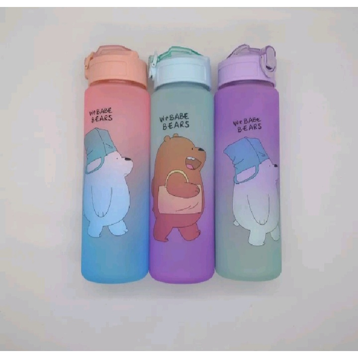 Botol Minum Beruang Panda Botol Viral Bear We Babe Bears Gradasi 900ml Free Stiker