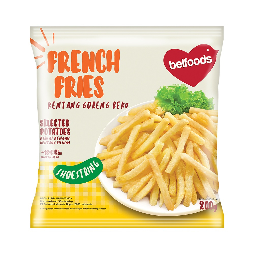 

Belfoods French Fries Shoestring 200 gr - Kentang Goreng Beku