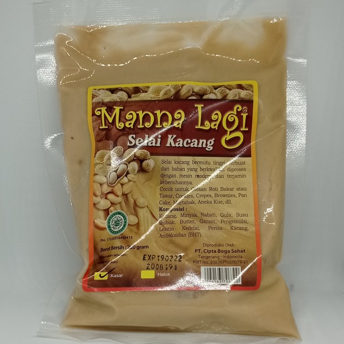 

MANNALAGI KACANG SELAI CHUNKY 250GR, COCOK UNTUK SEMUA MAKANAN/KUE DLL