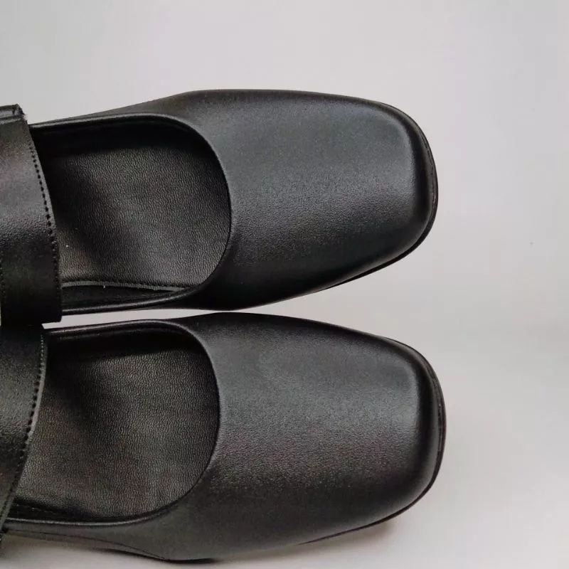 PROMO DISKON TERLARIS Sepatu Pantofel Wanita Hak 3 Cm Hitam Sekolah Paskibra Kantor COD