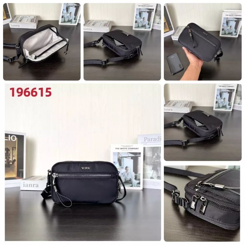 Tas Selempang Tumi Langley Voyageur Black Crossbody Bag Import