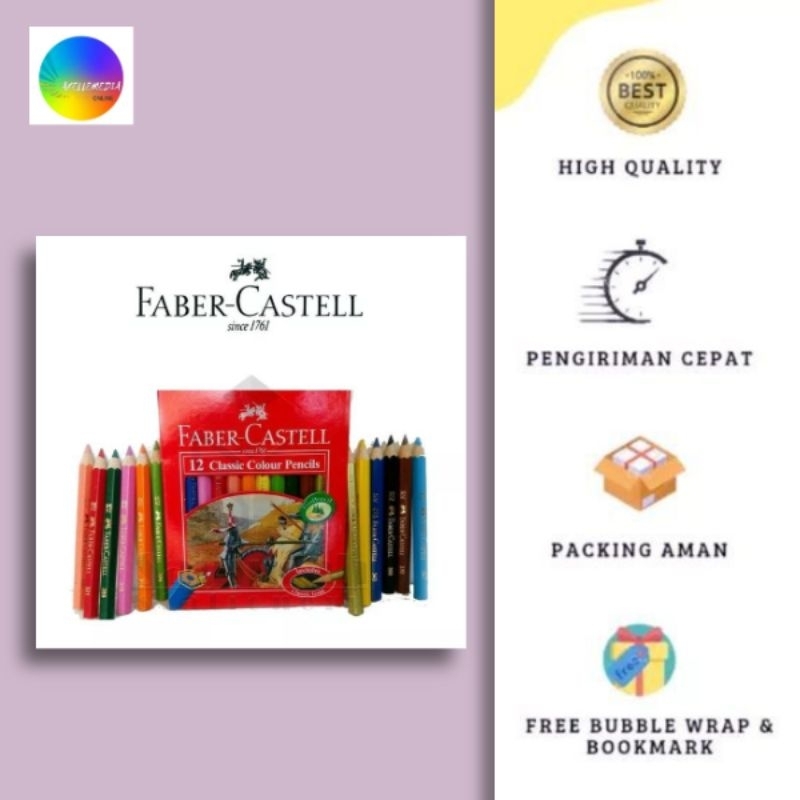 

Pensil Warna Faber Castell 12 Kecil Klasik / Classic Color Pencil Faber-Castell Small 12 colors(ORIGINAL PRODUK)