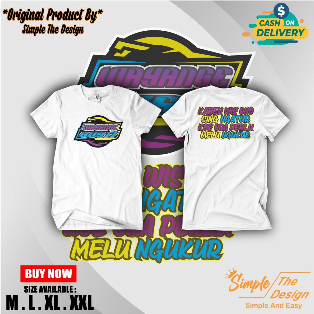 Kaos Distro Wayange Gusti Kaos Distro Kata Kata Kekinian Kaos Distro Berkualitas Bahan Combed 30s