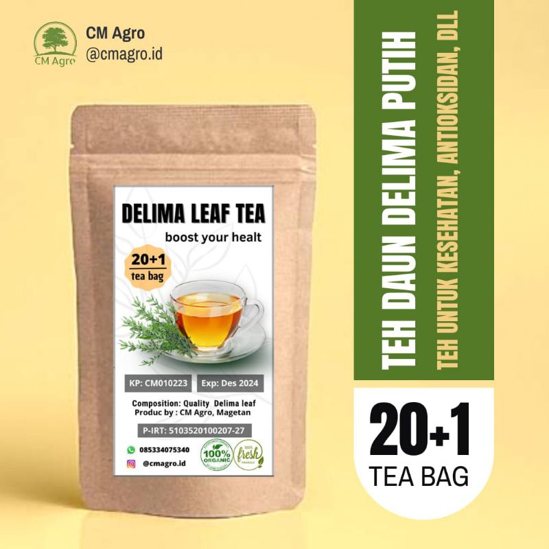 

TEH CELUP DAUN DELIMA PUTIH, HERBAL ORIGINAL, TANPA PESTISIDA, ISI 20 KANTONG