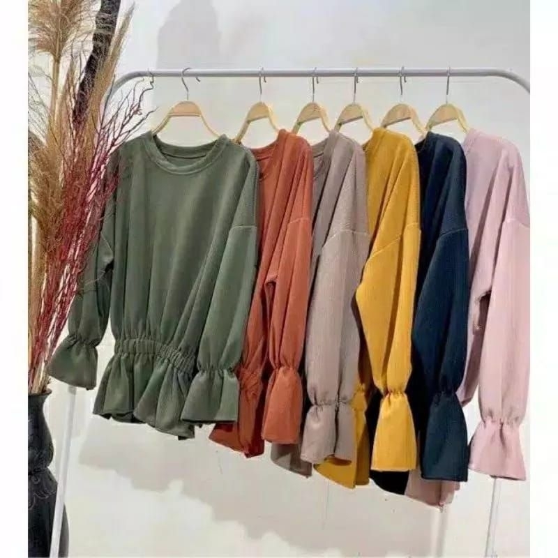 Blouse Wanita Polos Oversize Olivia Shirt Kekinian Terbaru