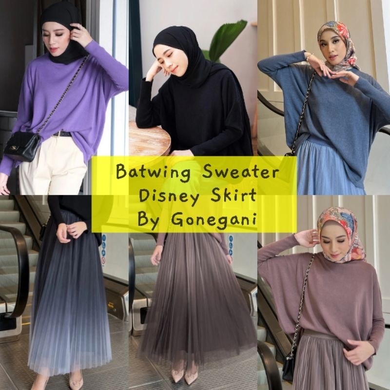 Disney Skirt Gonegani Batwing Sweater Gonegani