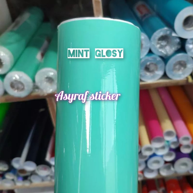 SKOTLET STIKER MOTOR WARNA MINT GLOSY STICKER WARNA MINT GLOSY